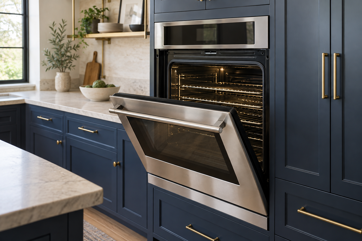 Illustrative Monogram oven in a residential kitchen — AI image for Sub-Zero Repair New Castle