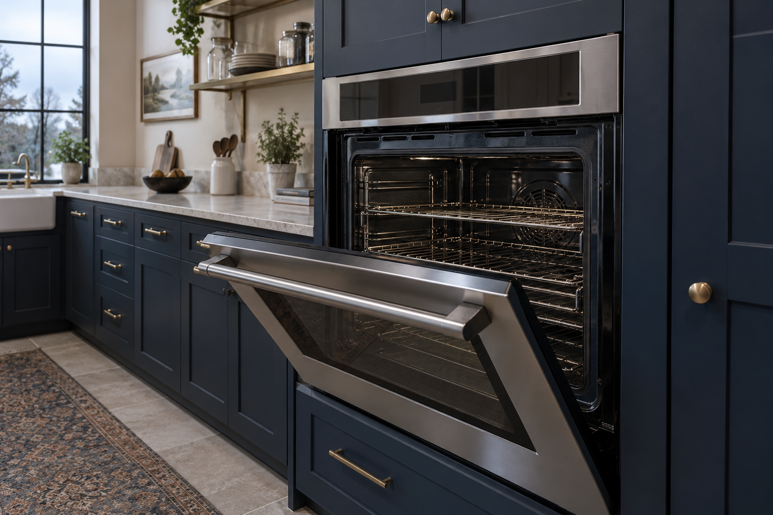 Illustrative Thermador oven in a residential kitchen — AI image for Sub-Zero Repair New Castle
